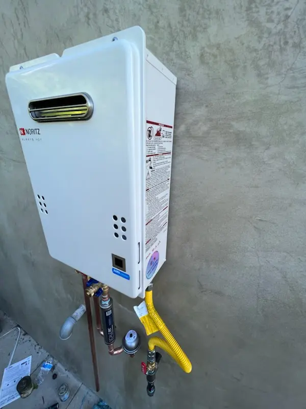 Tankless water heater installation for Chalet De La Rance homes